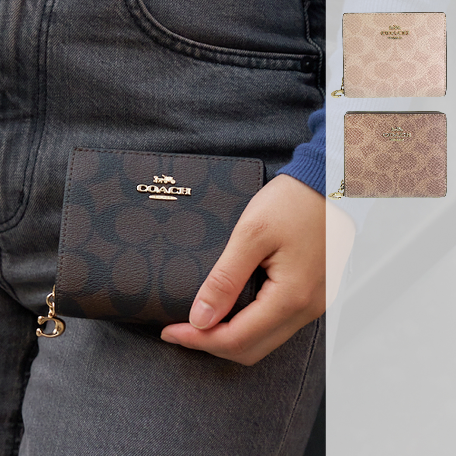COACH（コーチ） 財布 長財布 ラウンドファスナー シグネチャー