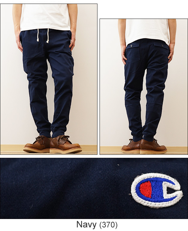 Champion（チャンピオン） ストレッチ ツイル リブ パンツ メンズ 裾
