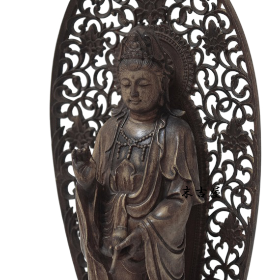 木彫り 仏像 観音様 観音菩薩 観世音菩薩 観自在菩薩 水瓶 功徳水 救世