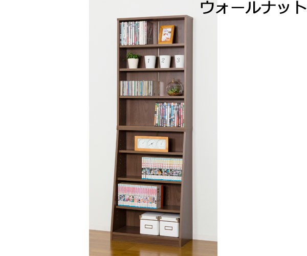 本棚 書棚 文庫本 コミック 収納 木製 上下分割 幅60 高さ180 : 収納
