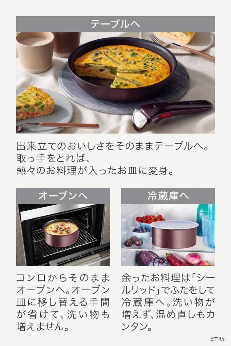 T-fal インジニオ・ネオ IHマロンブラウン・アンリミテッド セット3