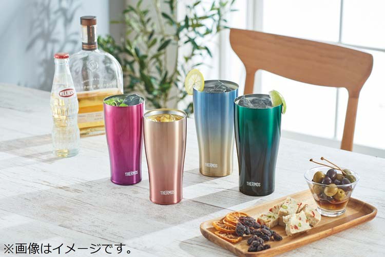 サーモス 真空断熱タンブラー 420ml ゴールドグラデーション JDE