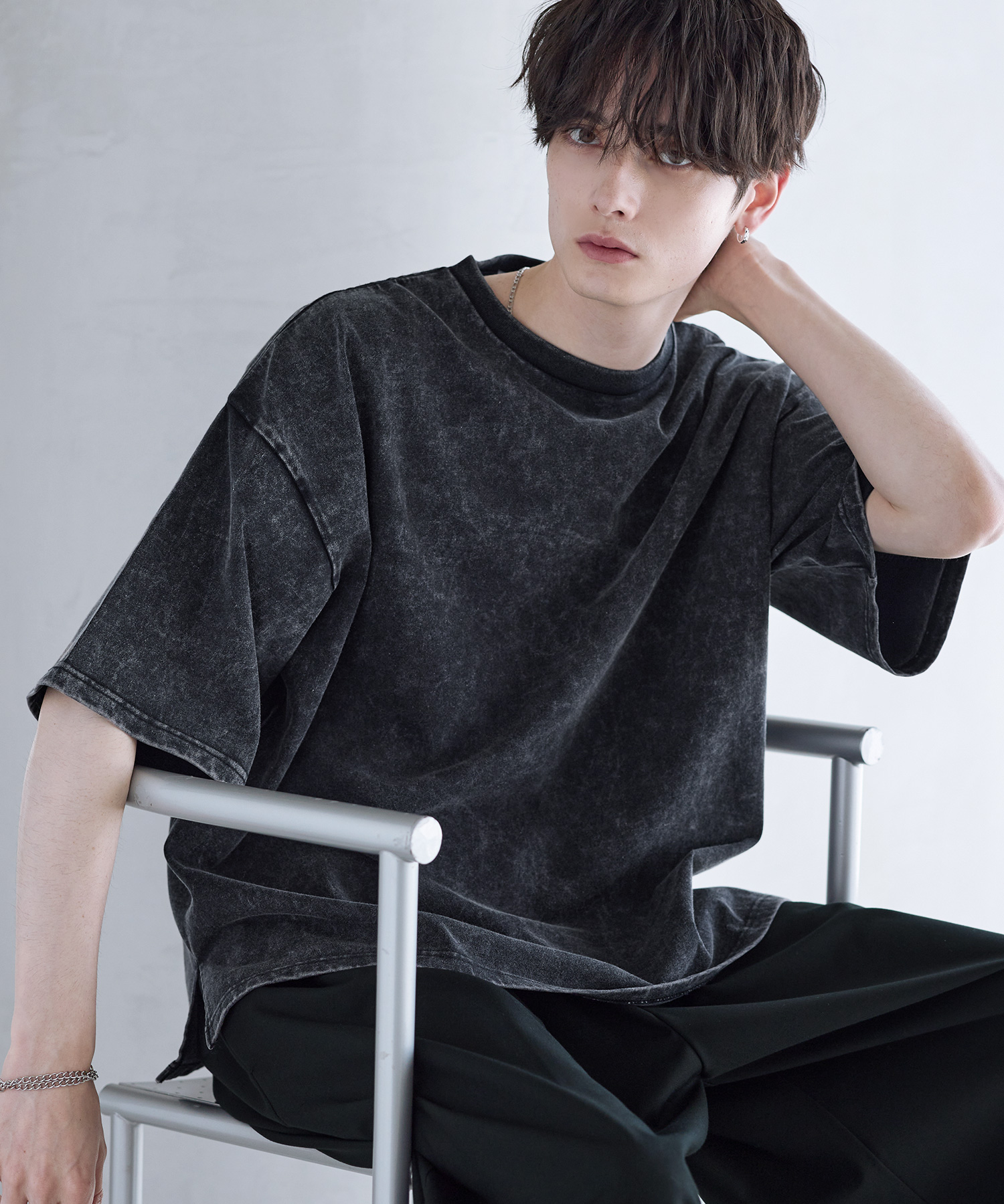 Tシャツ メンズ 半袖 春ピグメント 加工 ビッグシルエット メンズ