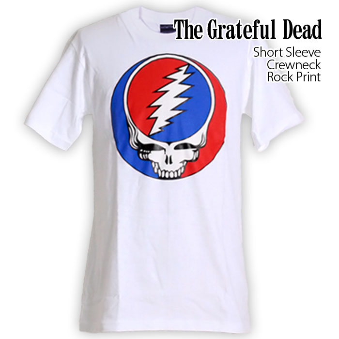ロックtシャツ バンドtシャツ パンク The Grateful Dead 稲妻×ドクロ