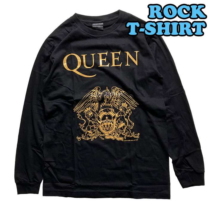ロックtシャツ バンドtシャツ パンク 長袖 Tシャツ メンズ QUEEN