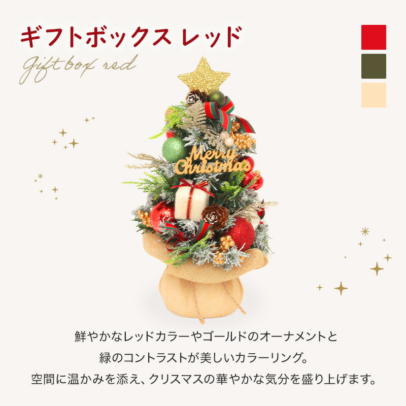クリスマス ツリー 卓上 ドライフラワー アレンジ 即日出荷 木の実と