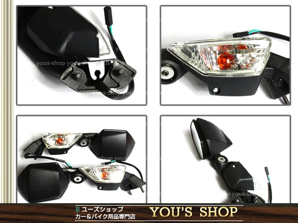カワサキ ZX-10R ZX10R LED ウィンカー ミラー ブラック 左右 サイド