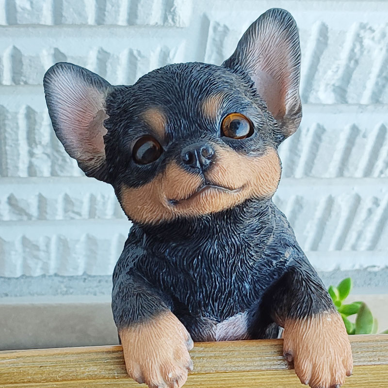 esschert design ガーデンオーナメント チワワ ひっかけタイプ 子犬