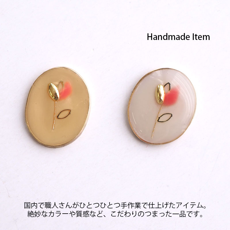 BLAZE カボション レジン チューリップ メタルフレーム ハンドメイド