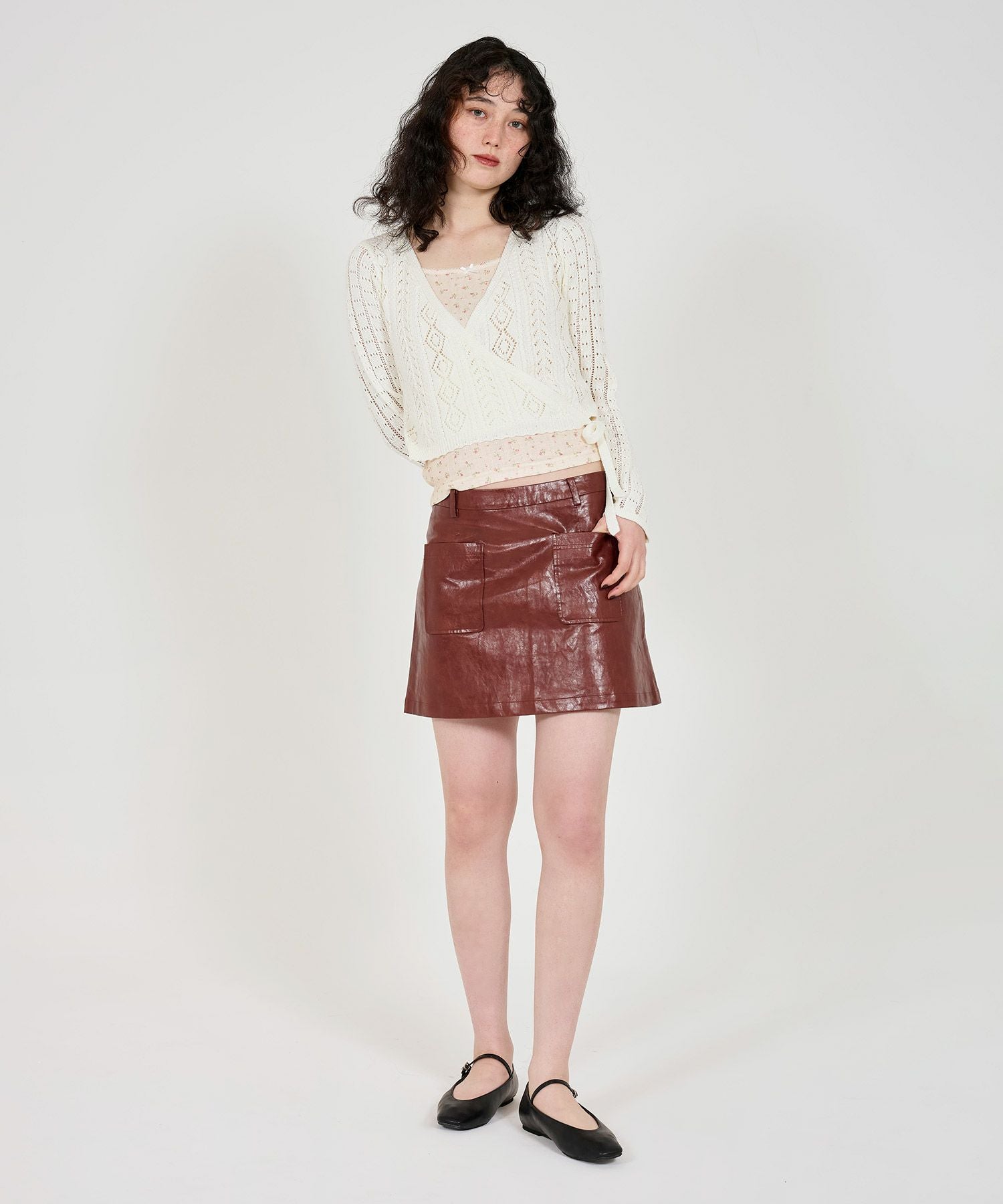 Special-Price-SALE 透かし編み カシュクールニット TINA：JOJUN 全2色