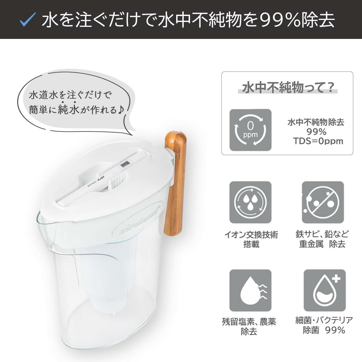 ZEROピッチャー&ZEROフィルター2個セット通販｜《公式》キッチン用品