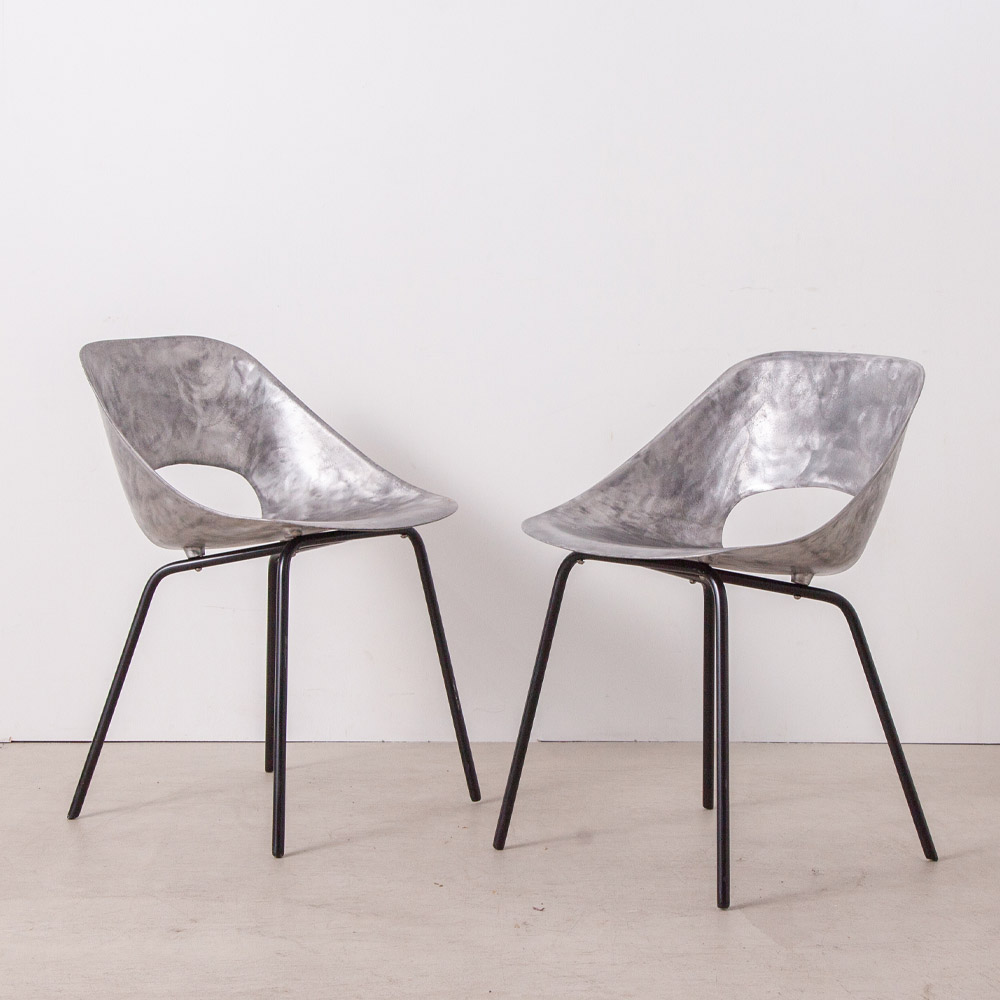 stoop | Tulip Chair for Steiner in Aluminium and Steel by Pierre