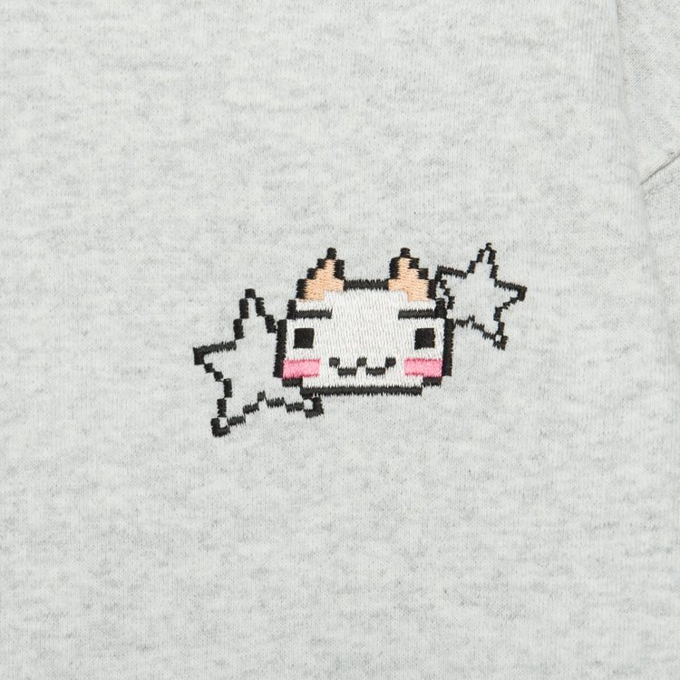 どこでもいっしょ 刺繍ジップパーカー (どこでもいっしょ トロ) グレー