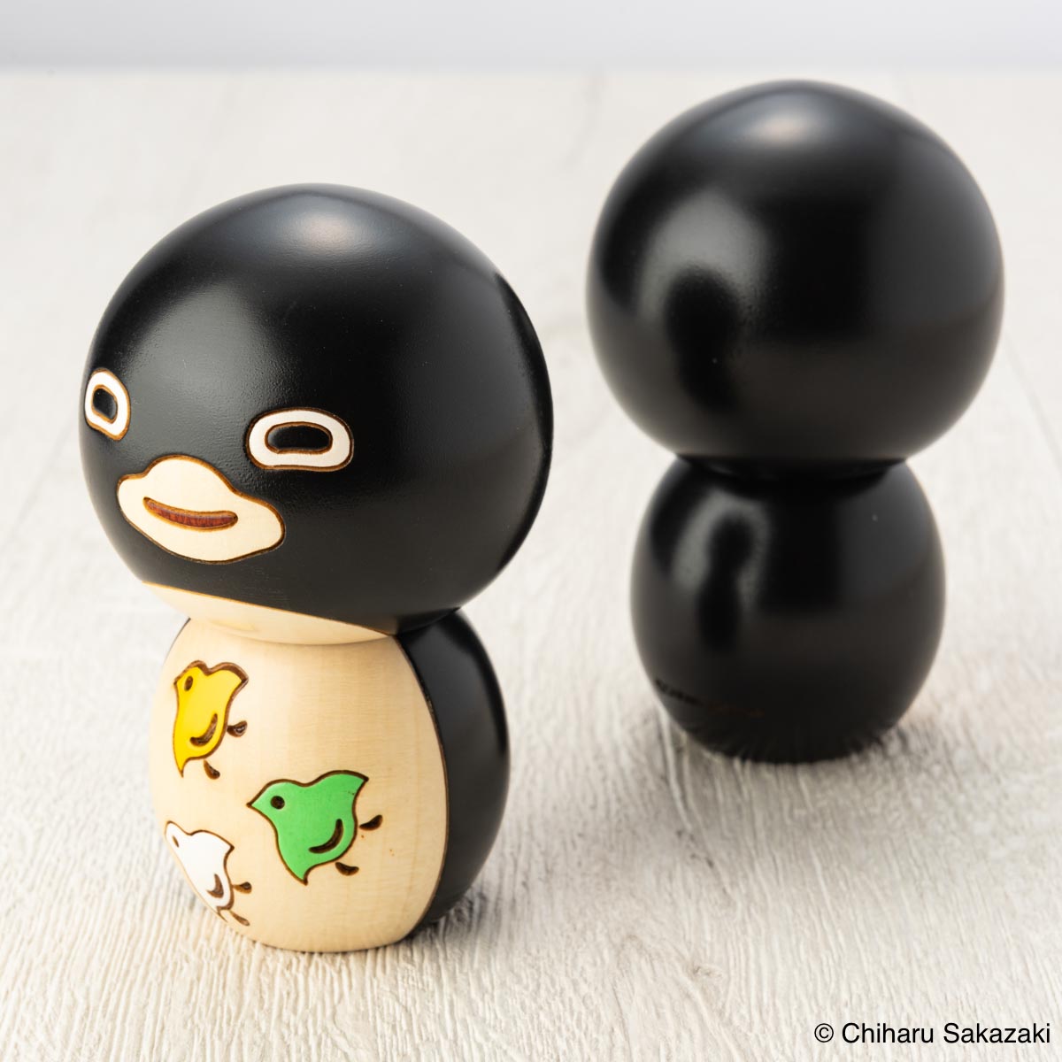 さかざきちはる ペンギンこけし3体セット/特製桐箱仕様（直筆サイン