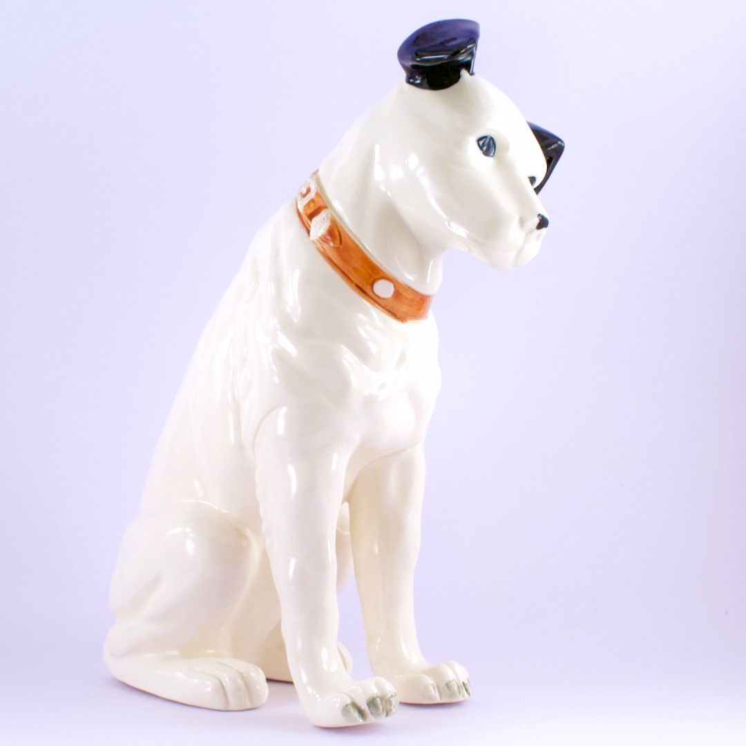 アンティーク ビクター犬（Victor） ニッパー君（Nipper） 陶器 置物