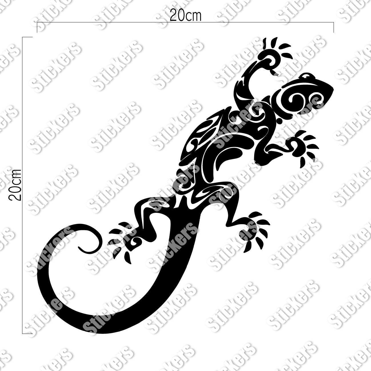 Tribal Lizardトライバル リザード｜カッティングステッカー 超防水