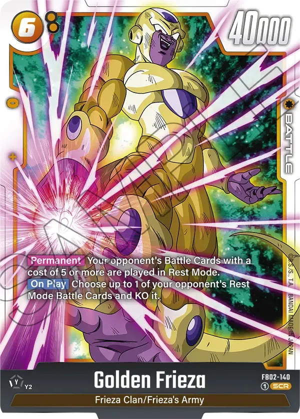 FB02-140 Golden Frieza Dragon Ball Super Card Game Fusion World