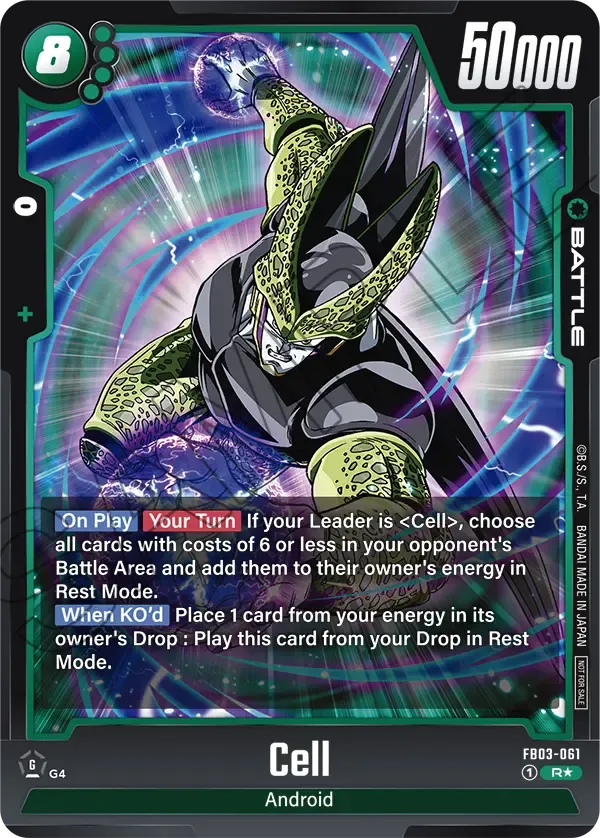 FB02-070 Cell Dragon Ball Super Card Game Fusion World Card