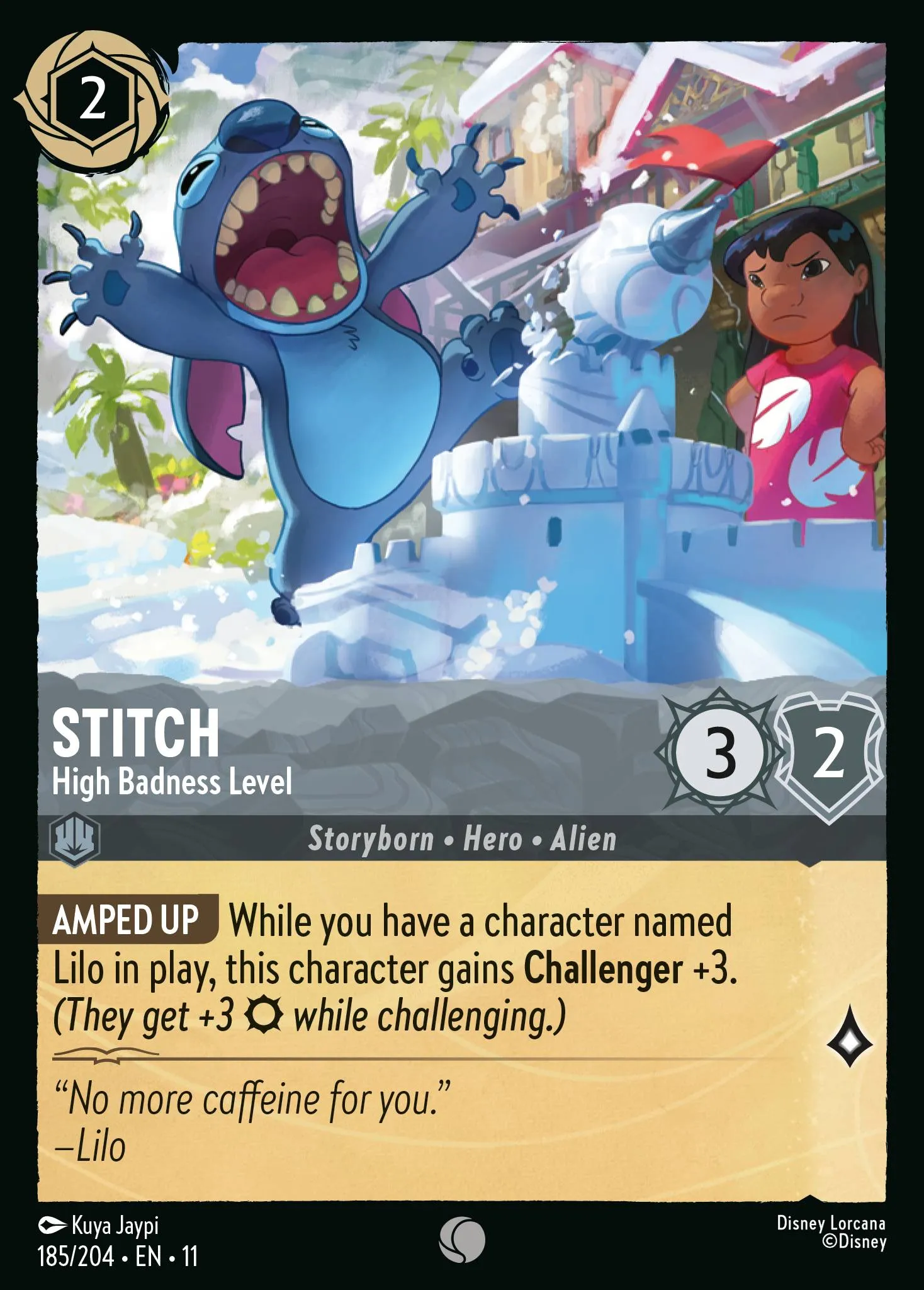 008-166 Stitch - Experiment 626 Lorcana Card | Disney Lorcana