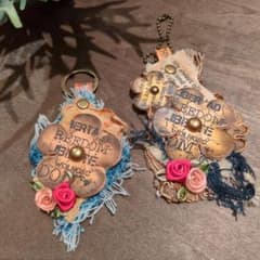 デニムリメイク☆レトロクラシックキーホルダー&バッグチャームセット