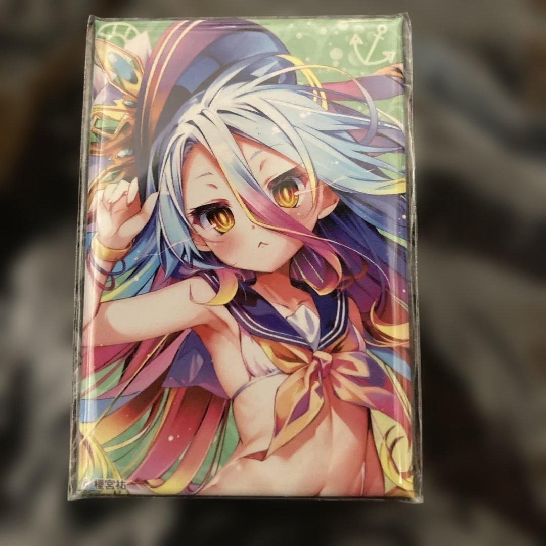 MF文庫J 夏の学園祭　ノーゲーム・ノーライフ 白 スクエアバッジ MF文庫J 夏の学園祭2018 「ノーゲーム・ノーライフ」 白のてんこ盛り海