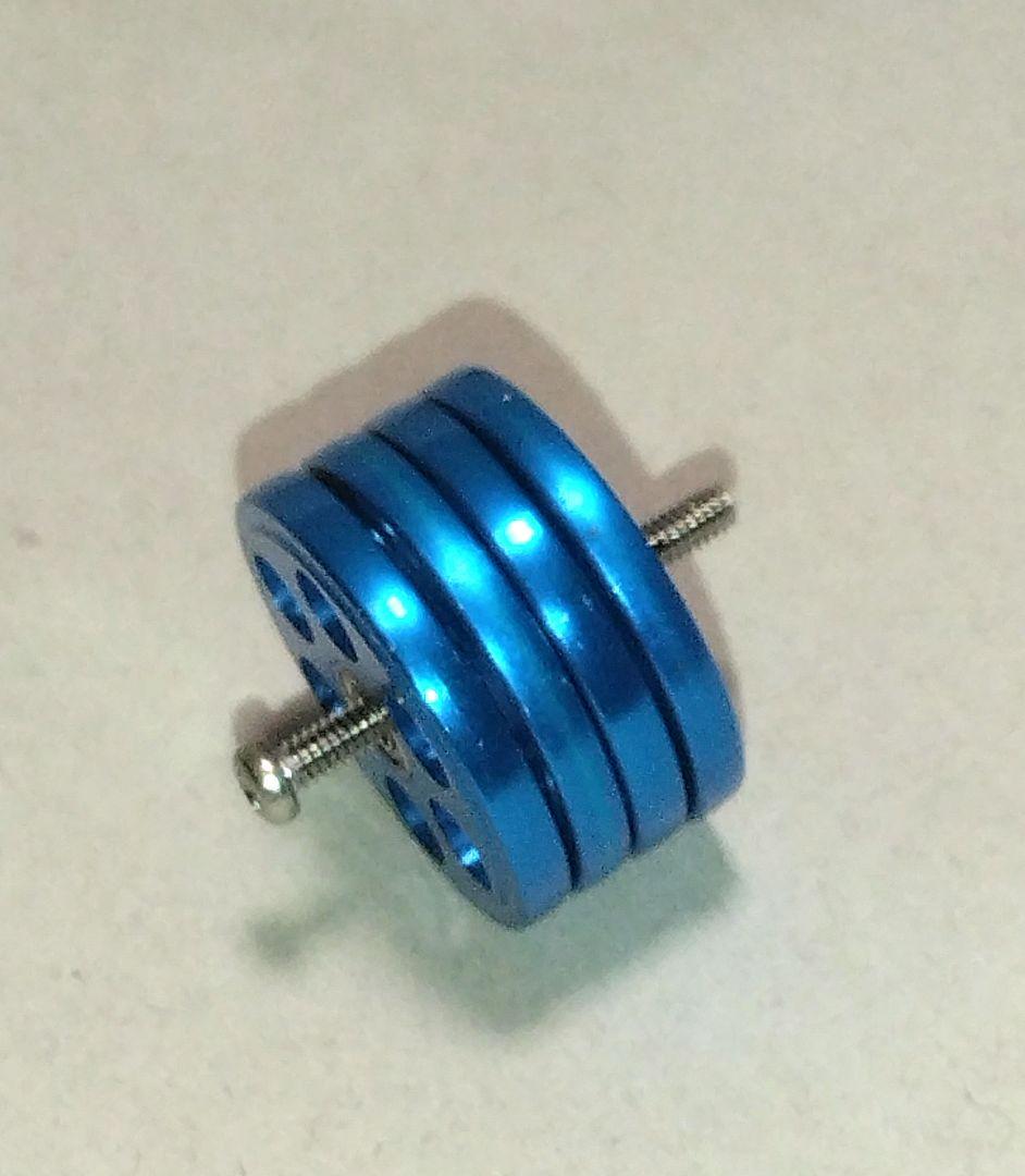 再出品】ミニ四駆 軽量2段 軽量13mm 軽量19mm 純正ブルー ローラー