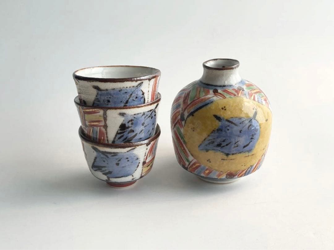 陶芸家　前田正博　色絵　金彩　ふくろう　酒器揃　徳利　ぐい呑　セット　酒器　酒杯 2026年最新】Yahoo!オークション -前田正博の中古品・新品・未使用品一覧