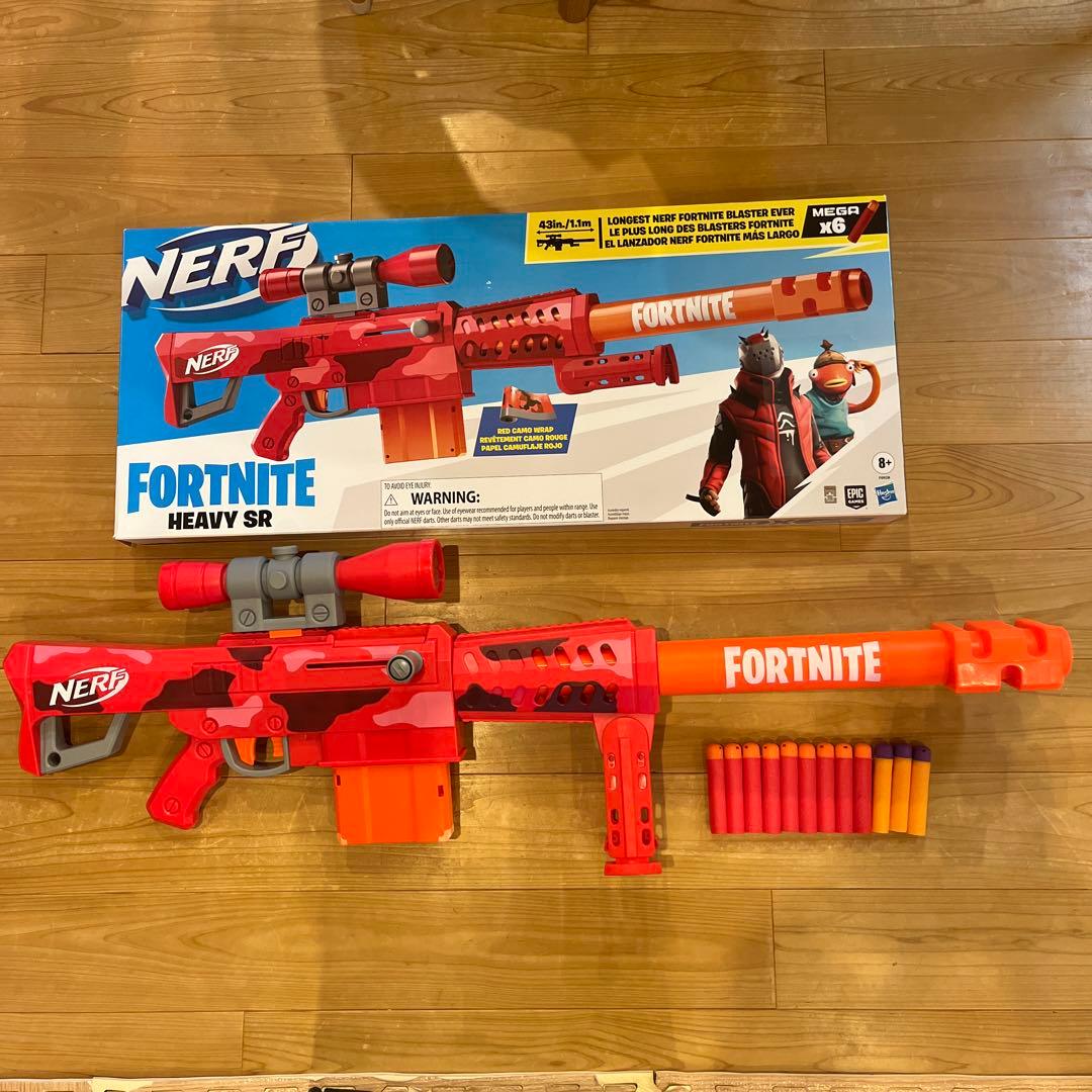 NERF FORTNITE HEAVY SR トイガン Amazon.com: Nerf Fortnite Heavy SR Blaster Scope; Big Blaster; 6