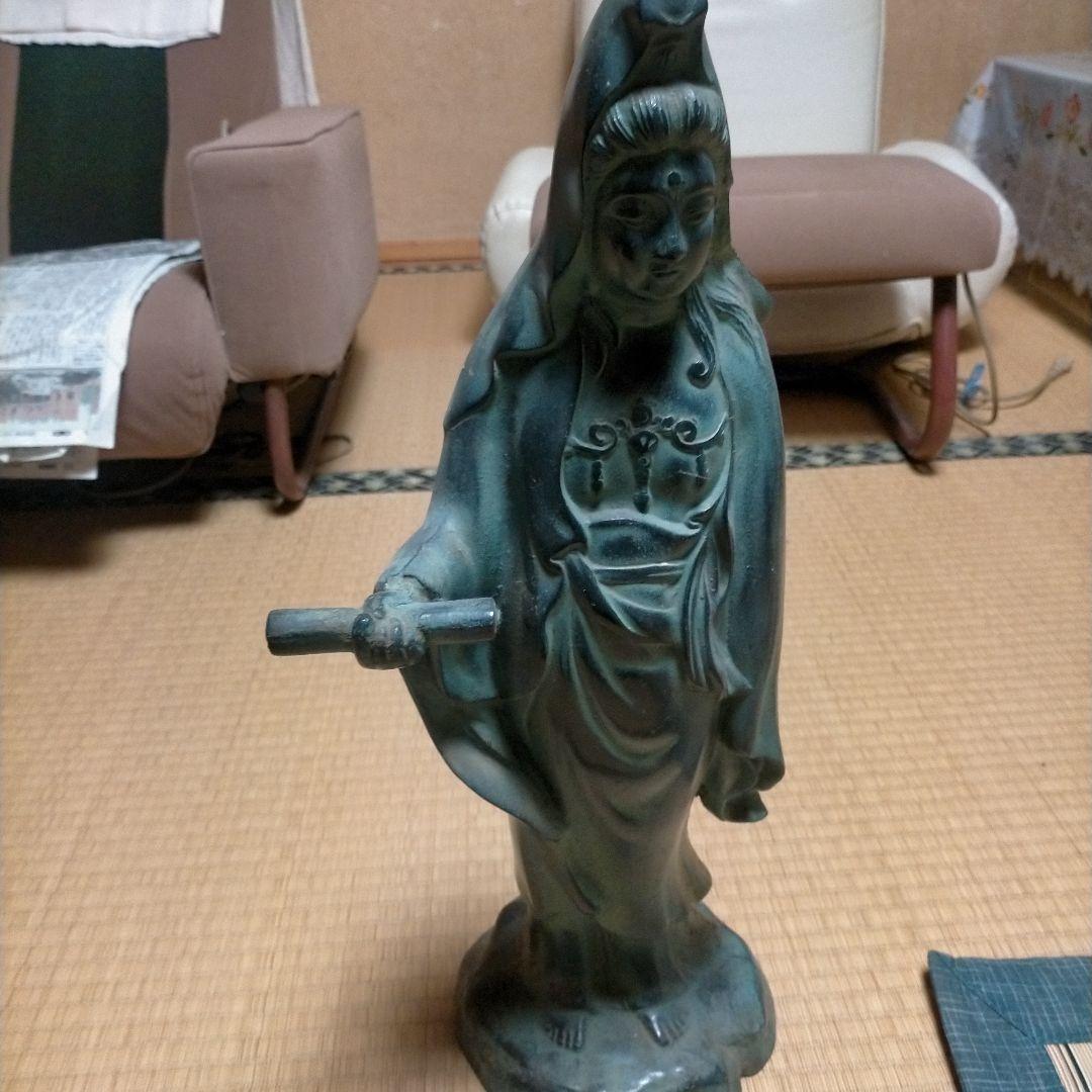緑色陶器製女性像 作品販売：陶磁器人形「翠雨（すいう）」深い森を思わせるエレガントな