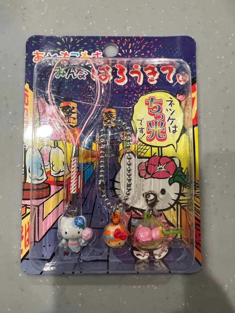 ハローキティ あれもこれもみんなはろうきてぃ　ストラップセット 3個入り ハローキティ - 【激レア】 キティ 天使 小悪魔 シークレット