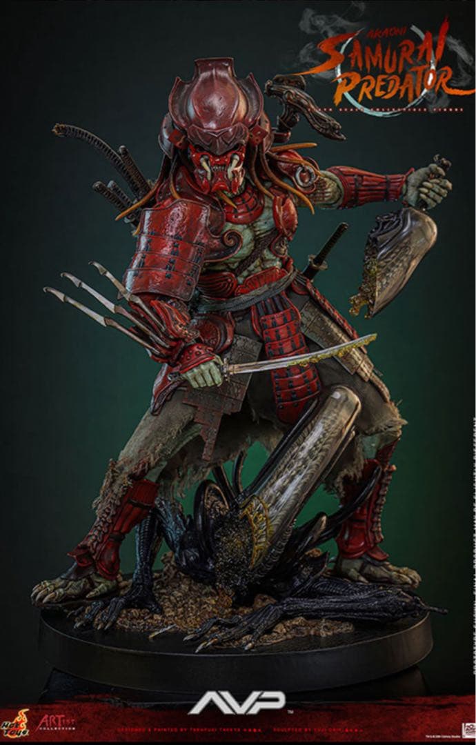 ホットトイズ　エイリアン vsプレデター　スケールフィギュア　赤鬼サムライ 竹谷 アーティスト・コレクション】『エイリアンVS.プレデター』1/6スケール