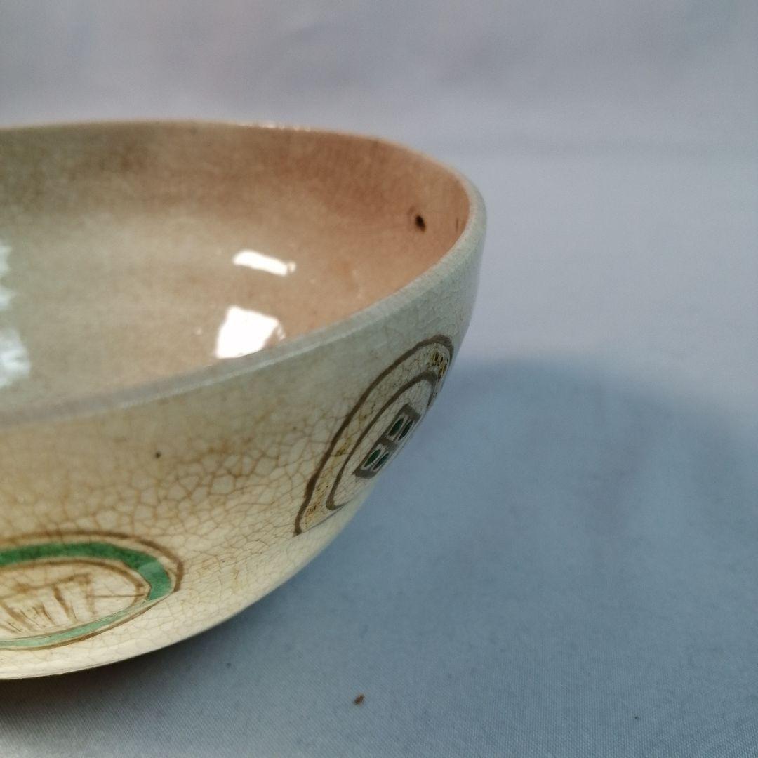 茶道具】清水焼 色絵茶碗 A494