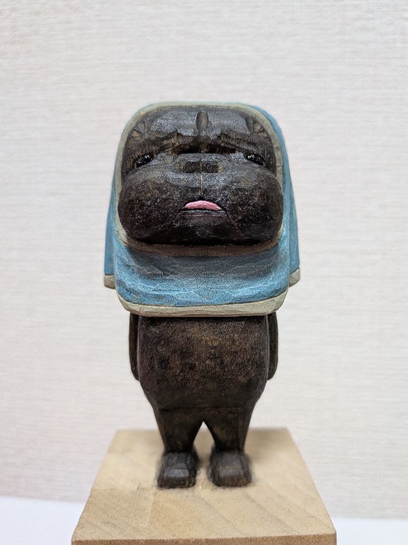 置き物木彫り人形　フレンチブル　最終値下げ 楽天市場】フレンチブルドッグの木彫り 立像 木製 犬の置き物 オブジェ
