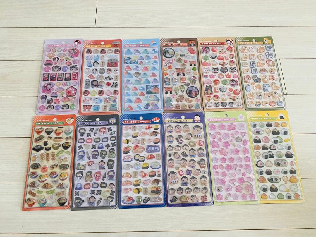 【国内正規品】ボンボンドロップシール　和柄　第一弾　コンプリート　12種セット ボンボンドロップシールより「和柄」の新デザイン登場！ドンキやロフト