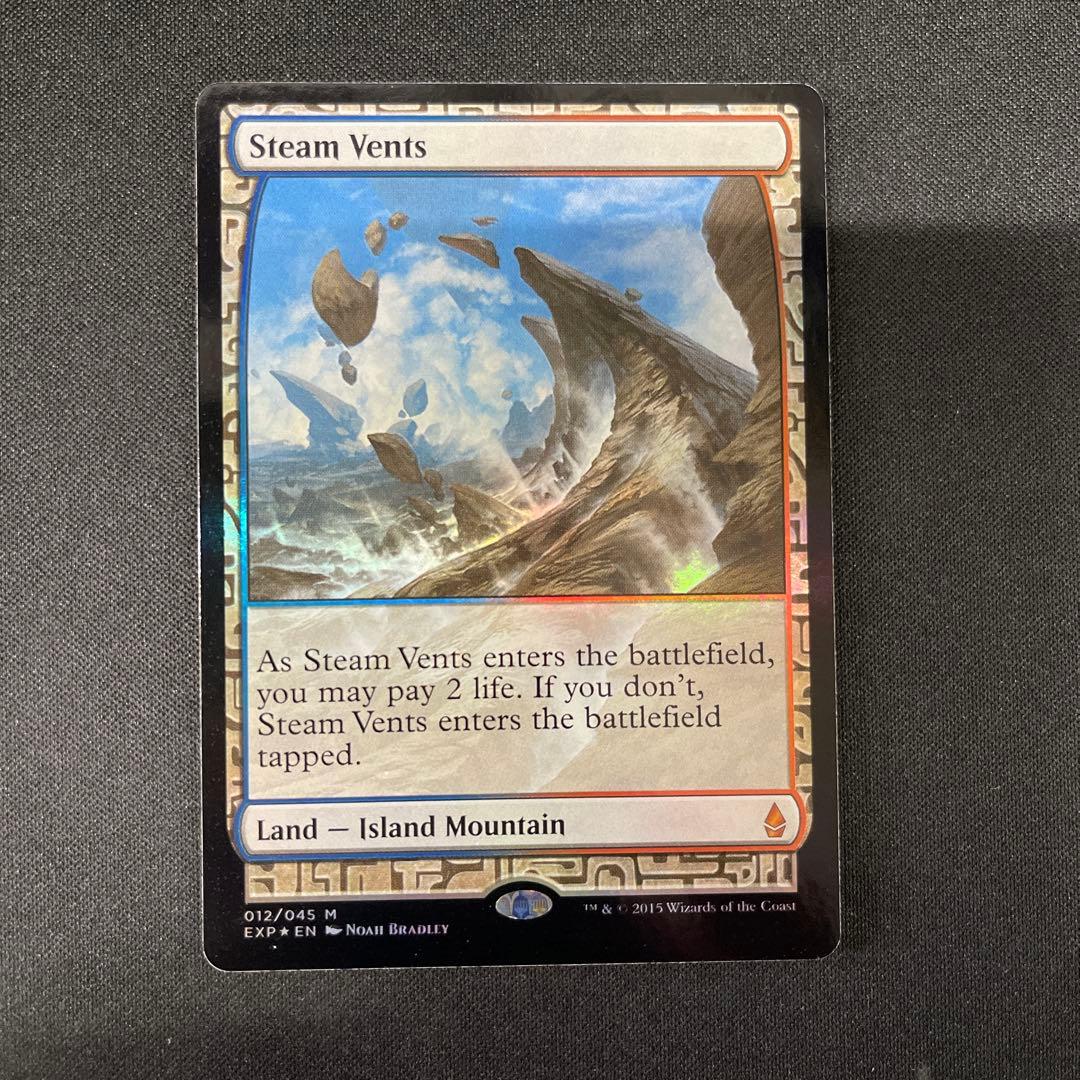 Steam Vents 蒸気孔 FOIL 012/045 MTG EX+](FOIL)(旧枠仕様)蒸気孔/Steam Vents《日本語》【RVR】